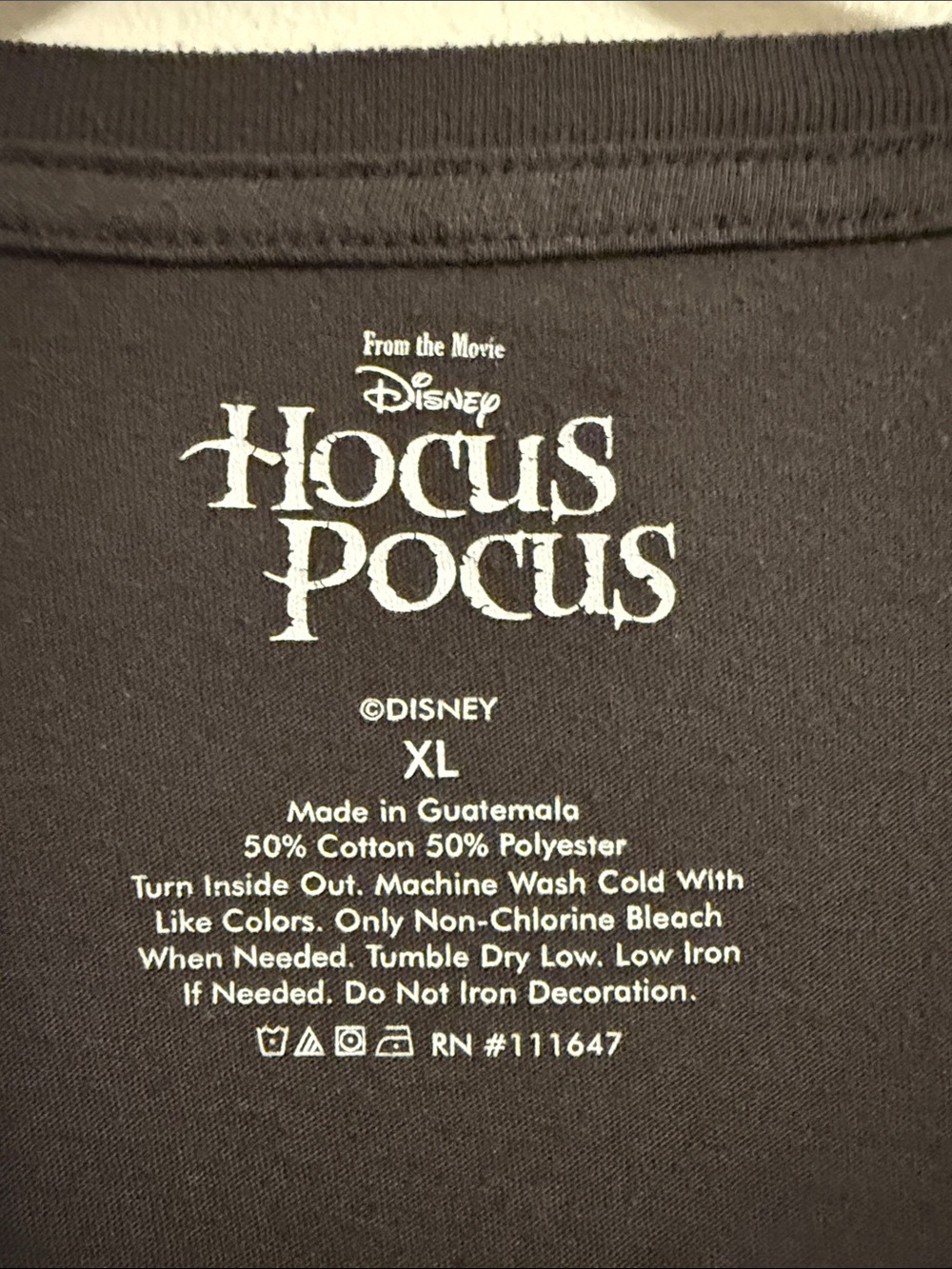 Disney Hocus Pocus Dark Grey Short Sleeve Tee XL - Picture 2 of 4